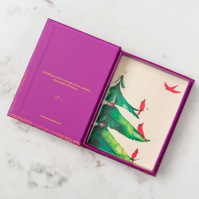 Purple Box Christmas Illustration