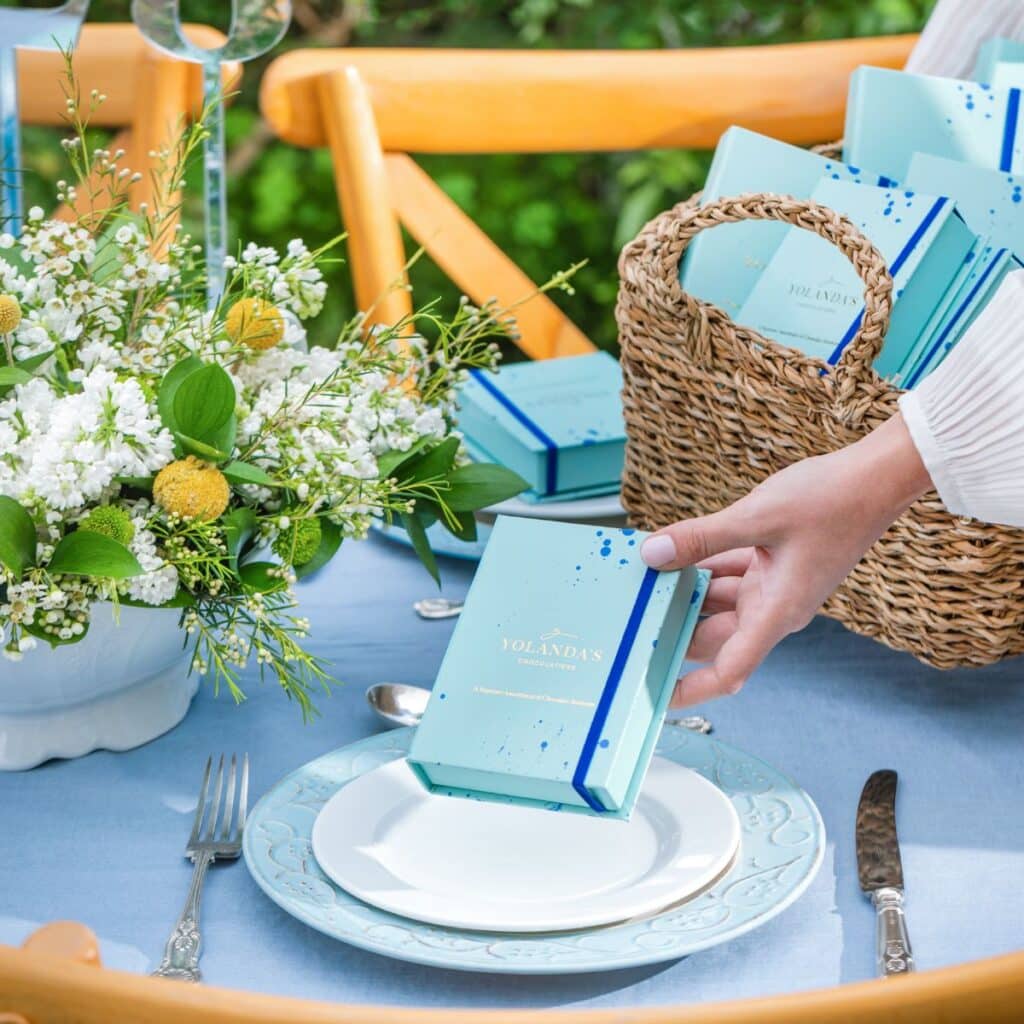 Holding the blue box