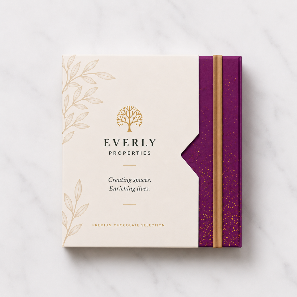 Chocolate box with custom branded sleeve